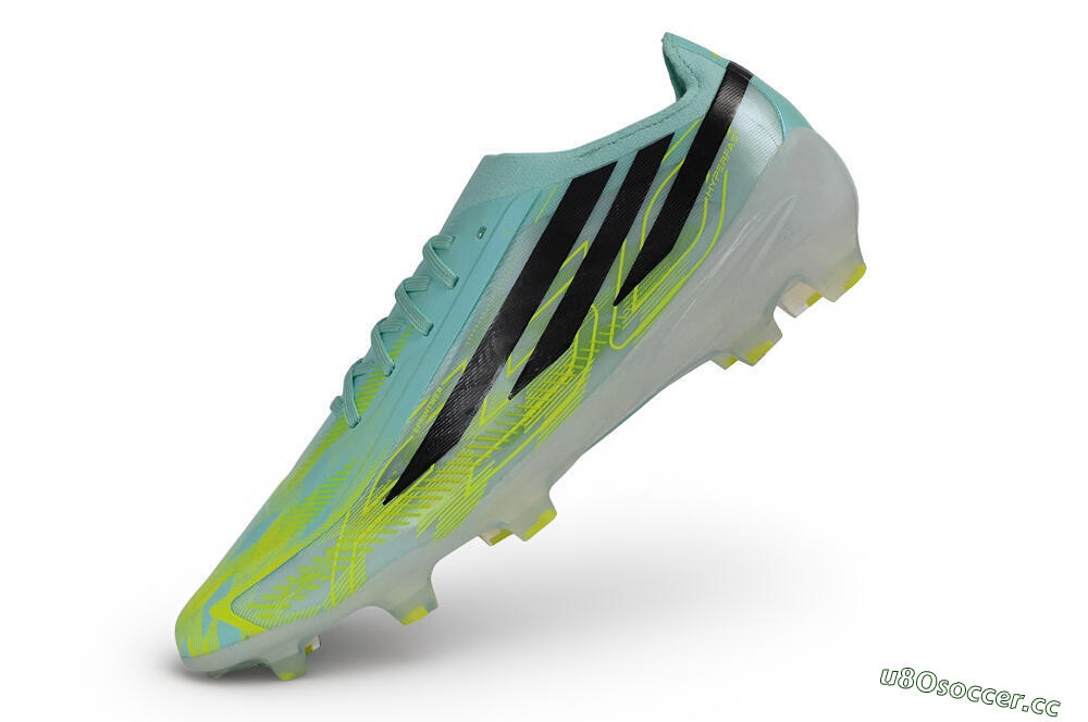 Adidas F50 Hyperfast Elite FG Firm Ground Low-Tops Football Boots - Turquoise/Mint Green/Electric Yellow 5