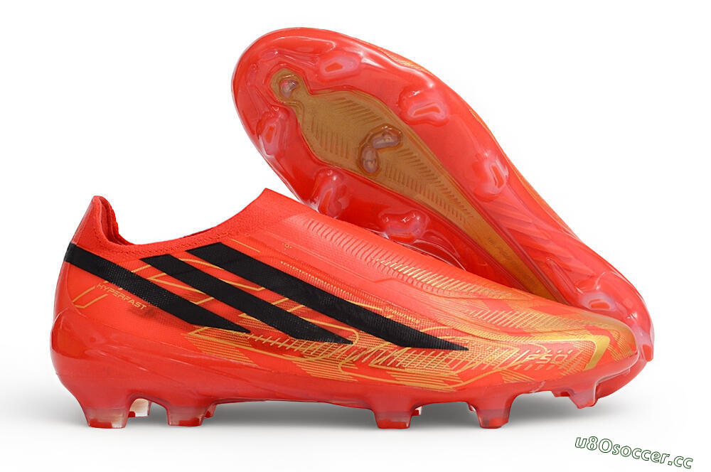  Adidas F50 Hyperfast Elite Laceless FG Firm Ground Low-Tops Football Boots - Red/Solar Red/Core Black 2
