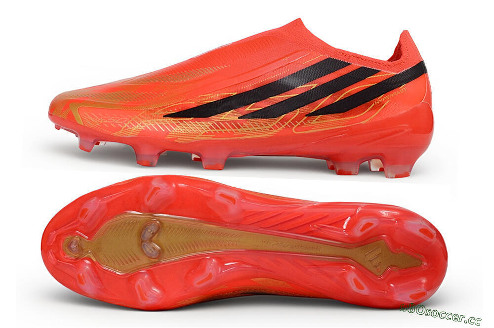  Adidas F50 Hyperfast Elite Laceless FG Firm Ground Low-Tops Football Boots - Red/Solar Red/Core Black 1