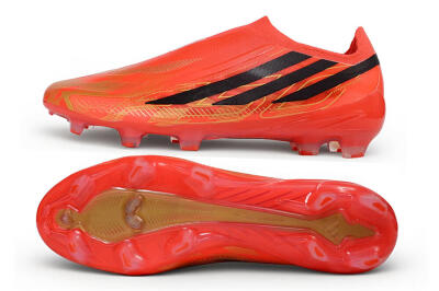  Adidas F50 Hyperfast Elite Laceless FG Firm Ground Low-Tops Football Boots - Red/Solar Red/Core Black