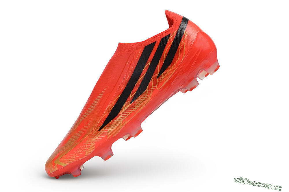  Adidas F50 Hyperfast Elite Laceless FG Firm Ground Low-Tops Football Boots - Red/Solar Red/Core Black 5