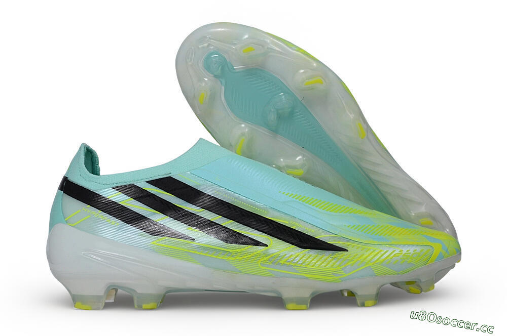  Adidas F50 Hyperfast Elite Laceless FG Firm Ground Low-Tops Football Boots - Green/Mint Rush/Solar Yellow 2