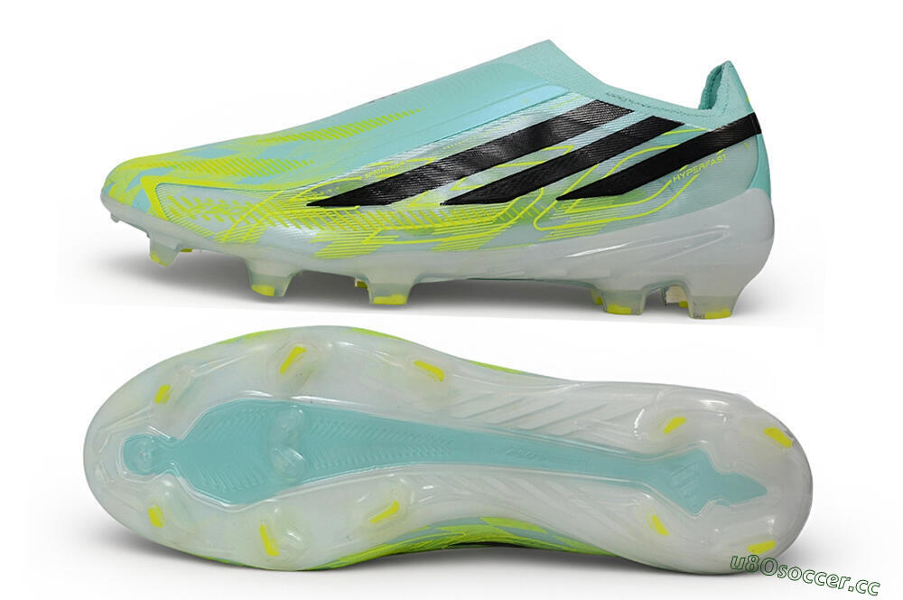  Adidas F50 Hyperfast Elite Laceless FG Firm Ground Low-Tops Football Boots - Green/Mint Rush/Solar Yellow 1