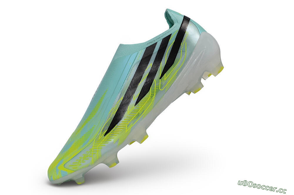  Adidas F50 Hyperfast Elite Laceless FG Firm Ground Low-Tops Football Boots - Green/Mint Rush/Solar Yellow 5