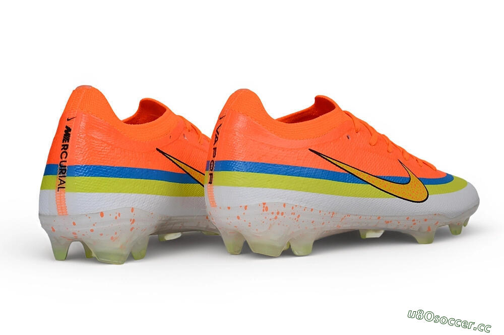 Unisex Nike Air Zoom Mercurial Vapor 17 Elite FG Firm Ground Low-Tops Football Boots - Orange/Bright Mango/Volt Blue 6