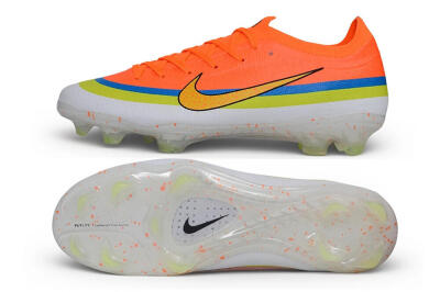Unisex Nike Air Zoom Mercurial Vapor 17 Elite FG Firm Ground Low-Tops Football Boots - Orange/Bright Mango/Volt Blue