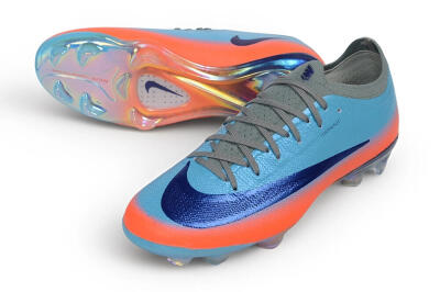 Unisex Nike Air Zoom Mercurial Vapor 17 Elite FG Firm Ground Low-Tops Football Boots - Blue/Clear Blue/Bright Crimson