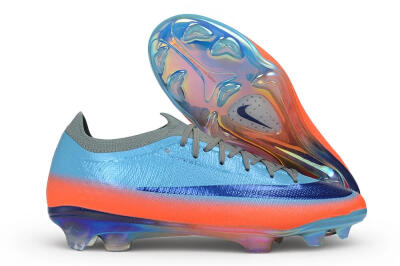 Unisex Nike Air Zoom Mercurial Vapor 17 Elite FG Firm Ground Low-Tops Football Boots - Blue/Clear Blue/Bright Crimson