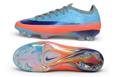 Unisex Nike Air Zoom Mercurial Vapor 17 Elite FG Firm Ground Low-Tops Football Boots - Blue/Clear Blue/Bright Crimson