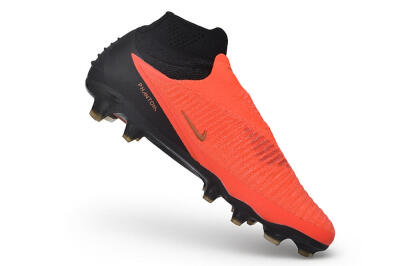 Unisex Nike Phantom 6 Elite High FG Firm Ground High-Tops Football Boots - Orange/Bright Crimson/Metallic Bronze