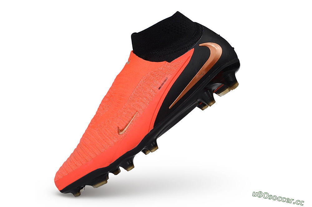 Unisex Nike Phantom 6 Elite High FG Firm Ground High-Tops Football Boots - Orange/Bright Crimson/Metallic Bronze 5