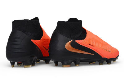 Unisex Nike Phantom 6 Elite High FG Firm Ground High-Tops Football Boots - Orange/Bright Crimson/Metallic Bronze