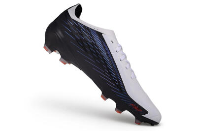 Unisex Adidas F50 Hyperfast Elite Laceless FG Firm Ground Low-Tops Football Boots - White/Core Black/Solar Blue