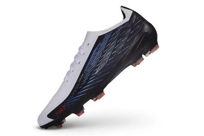 Unisex Adidas F50 Hyperfast Elite Laceless FG Firm Ground Low-Tops Football Boots - White/Core Black/Solar Blue