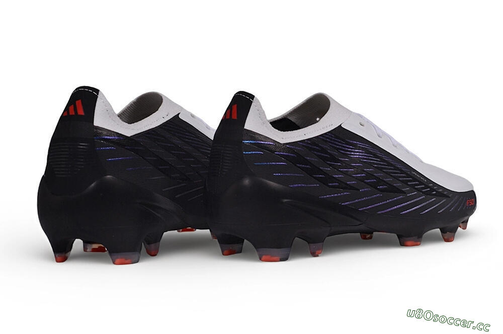 Unisex Adidas F50 Hyperfast Elite Laceless FG Firm Ground Low-Tops Football Boots - White/Core Black/Solar Blue 6