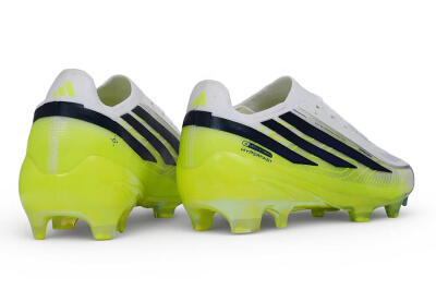 Unisex Adidas F50 Hyperfast Elite Laceless FG Firm Ground Low-Tops Football Boots - White/Cloud White/Solar Yellow