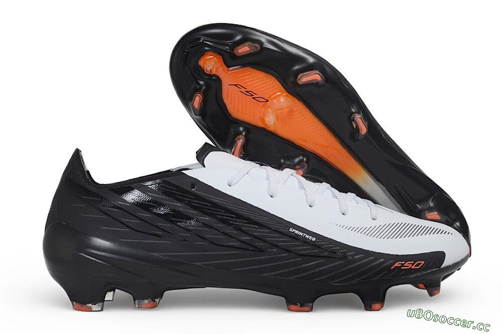 Unisex Adidas F50 Hyperfast Evo FG Firm Ground Low-Tops Football Boots - White/Core Black/Solar Red 2