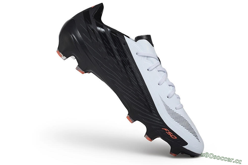 Unisex Adidas F50 Hyperfast Evo FG Firm Ground Low-Tops Football Boots - White/Core Black/Solar Red 4