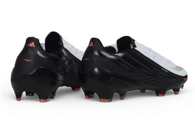 Unisex Adidas F50 Hyperfast Evo FG Firm Ground Low-Tops Football Boots - White/Core Black/Solar Red