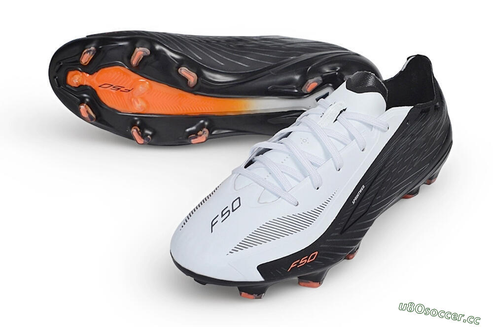 Unisex Adidas F50 Hyperfast Evo FG Firm Ground Low-Tops Football Boots - White/Core Black/Solar Red 3