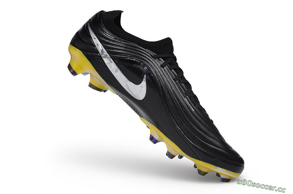 Unisex Nike Tiempo Legend 11 Elite FG Firm Ground Low-Tops Football Boots - Black/Black/Chrome/Cyber 4