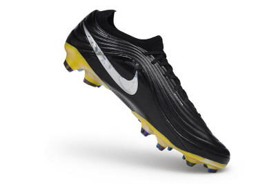 Unisex Nike Tiempo Legend 11 Elite FG Firm Ground Low-Tops Football Boots - Black/Black/Chrome/Cyber