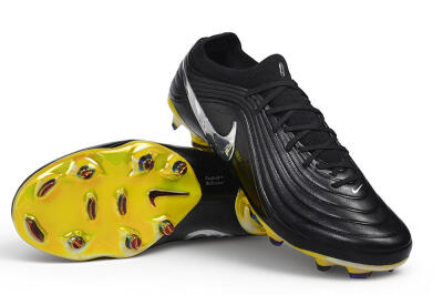 Unisex Nike Tiempo Legend 11 Elite FG Firm Ground Low-Tops Football Boots - Black/Black/Chrome/Cyber
