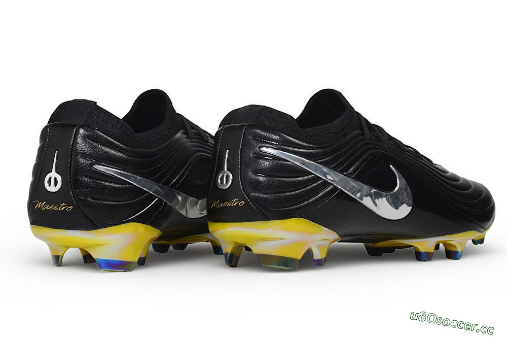 Unisex Nike Tiempo Legend 11 Elite FG Firm Ground Low-Tops Football Boots - Black/Black/Chrome/Cyber 6
