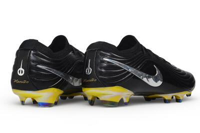 Unisex Nike Tiempo Legend 11 Elite FG Firm Ground Low-Tops Football Boots - Black/Black/Chrome/Cyber