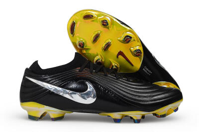 Unisex Nike Tiempo Legend 11 Elite FG Firm Ground Low-Tops Football Boots - Black/Black/Chrome/Cyber