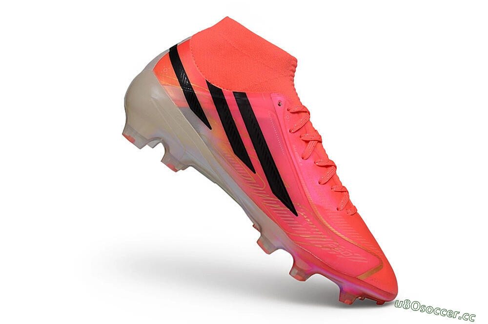 Unisex Adidas F50 Hyperfast Elite Laceless FG Firm Ground Low-Tops Football Boots - Pink/Solar Pink/Black 4
