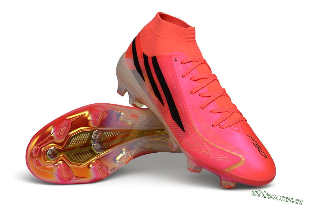 Unisex Adidas F50 Hyperfast Elite Laceless FG Firm Ground Low-Tops Football Boots - Pink/Solar Pink/Black 3