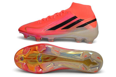 Unisex Adidas F50 Hyperfast Elite Laceless FG Firm Ground Low-Tops Football Boots - Pink/Solar Pink/Black
