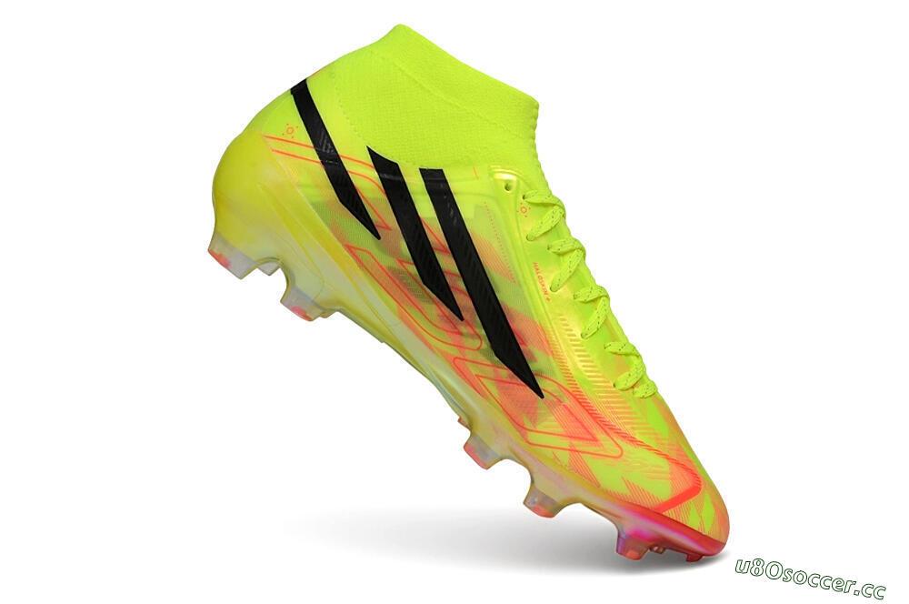 Unisex Adidas F50 Hyperfast Elite Laceless FG Firm Ground Low-Tops Football Boots - Yellow/Solar Yellow/Black 4