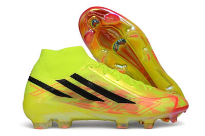 Unisex Adidas F50 Hyperfast Elite Laceless FG Firm Ground Low-Tops Football Boots - Yellow/Solar Yellow/Black