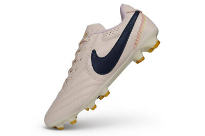 Men's Nike Tiempo Ligera Pro FG Firm Ground Low-Tops Football Boots - Pink/Barely Rose/Midnight Navy