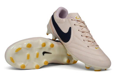 Men's Nike Tiempo Ligera Pro FG Firm Ground Low-Tops Football Boots - Pink/Barely Rose/Midnight Navy
