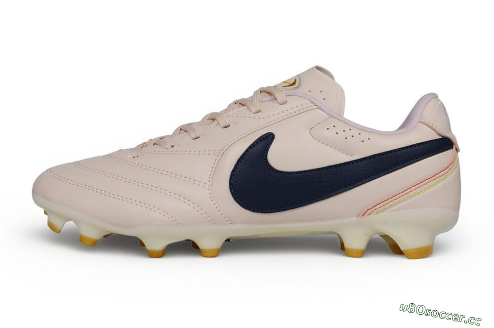 Men's Nike Tiempo Ligera Pro FG Firm Ground Low-Tops Football Boots - Pink/Barely Rose/Midnight Navy 0
