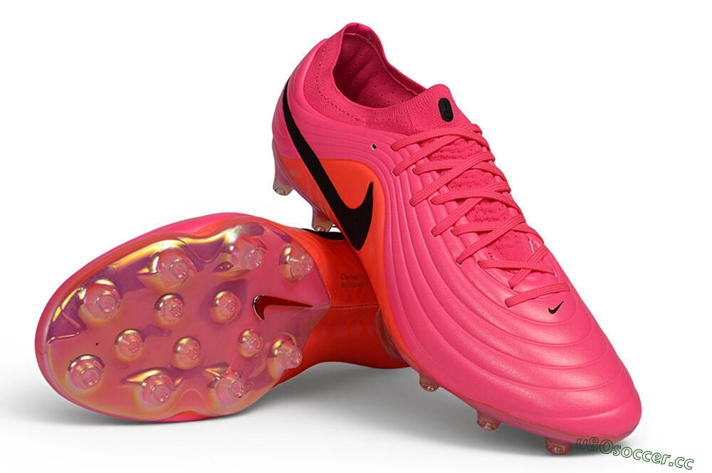 Men's Nike Tiempo Legend 11 Elite AG Artificial Grass Low-Tops Football Boots - Pink/Hyper Pink/Sunset Glow 4