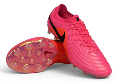Men's Nike Tiempo Legend 11 Elite AG Artificial Grass Low-Tops Football Boots - Pink/Hyper Pink/Sunset Glow