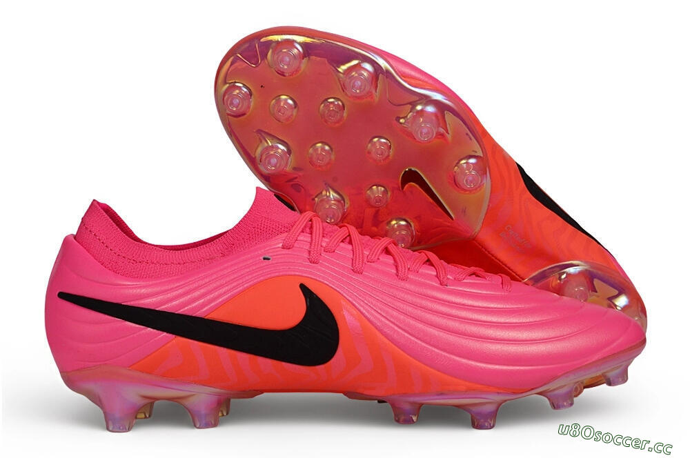 Men's Nike Tiempo Legend 11 Elite AG Artificial Grass Low-Tops Football Boots - Pink/Hyper Pink/Sunset Glow 2