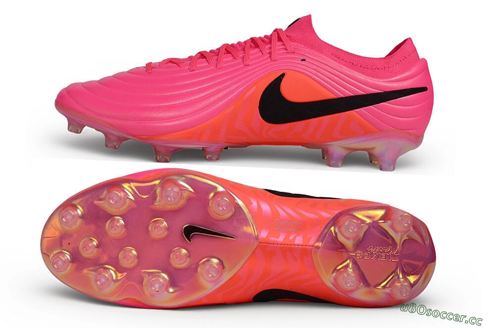Men's Nike Tiempo Legend 11 Elite AG Artificial Grass Low-Tops Football Boots - Pink/Hyper Pink/Sunset Glow 1