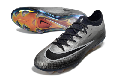 Unisex Nike Air Zoom Mercurial Vapor 17 Elite FG Firm Ground Low-Tops Football Boots - Silver/Metallic Silver/Iridescent Chrome