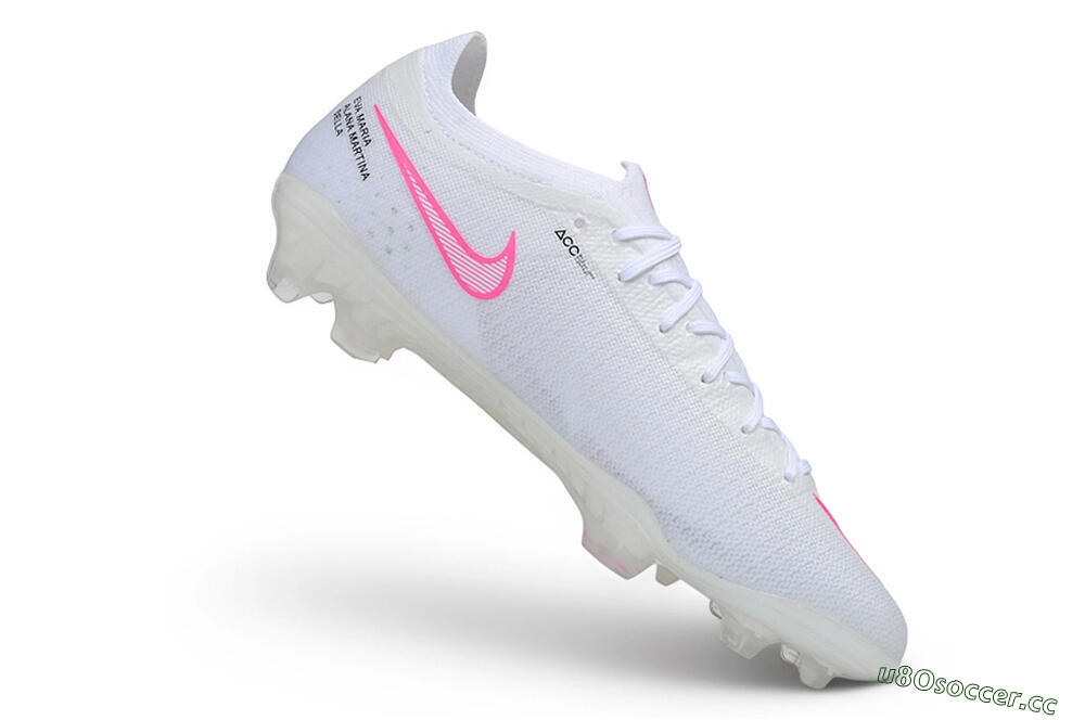 Unisex CR7 x Nike Air Zoom Mercurial Vapor 17 Elite FG Firm Ground Low-Tops Football Boots - White/White/Pink Blast 4