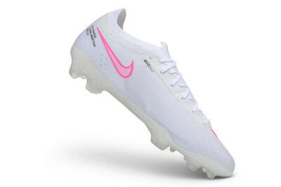 Unisex CR7 x Nike Air Zoom Mercurial Vapor 17 Elite FG Firm Ground Low-Tops Football Boots - White/White/Pink Blast