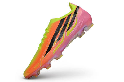 Unisex Adidas F50 Hyperfast Elite Laceless FG Firm Ground Low-Tops Football Boots - Orange/Solar Yellow/Lucid Pink