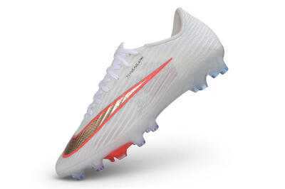 Men's Nike Air Zoom Mercurial Superfly 11 Elite AG Artificial Grass Low-Tops Football Boots - White/Metallic Gold/Bright Crimson