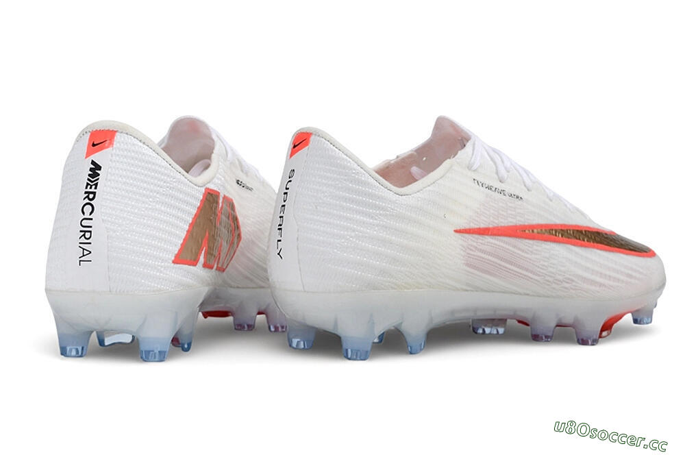 Men's Nike Air Zoom Mercurial Superfly 11 Elite AG Artificial Grass Low-Tops Football Boots - White/Metallic Gold/Bright Crimson 6