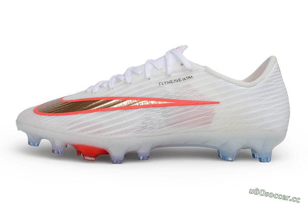 Men's Nike Air Zoom Mercurial Superfly 11 Elite AG Artificial Grass Low-Tops Football Boots - White/Metallic Gold/Bright Crimson 0