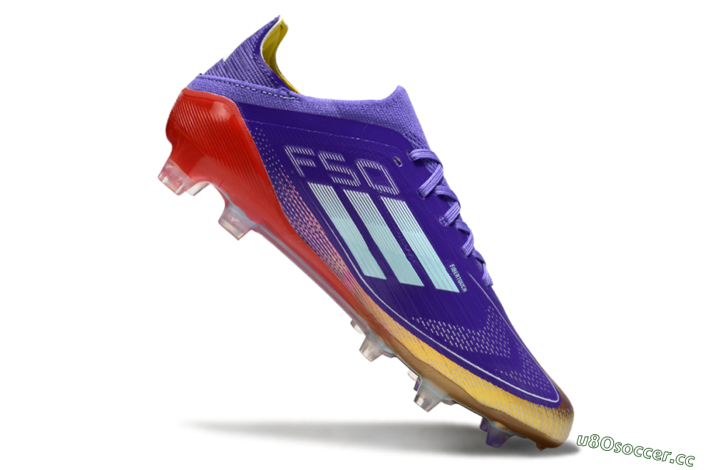 Men's Adidas F50 Elite FG Firm Ground Low-Tops Football Boots - Purple/Lucid Fuchsia/Metallic Gold 4